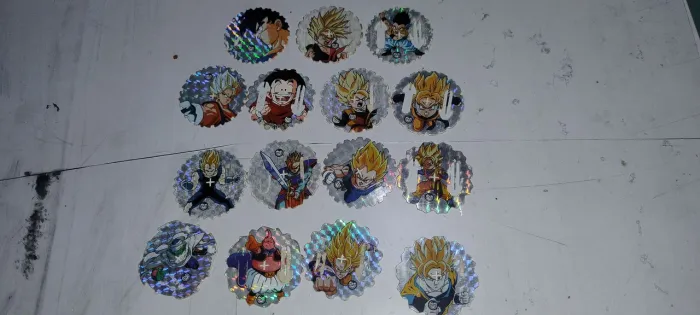 Lote 15 Tazos Dragon ball z Elma Chips