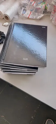 Vendo lote com 12 cadernos Jandaia Stiff Slim, todos novos e sem uso.