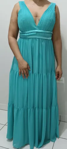 Vestido de luxo azul Tiffany 