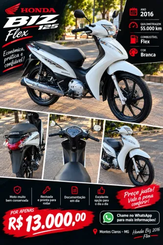 Honda biz branca 125