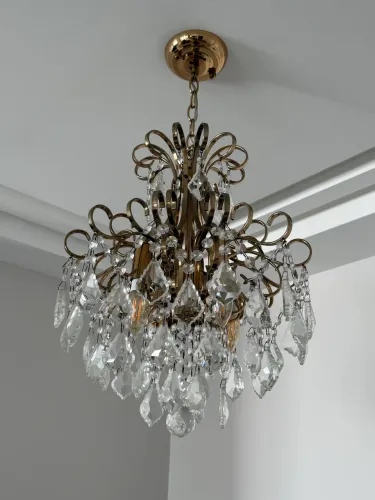 Lustre de Cristal Dourado