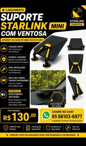 Carregador e suporte starlink mini