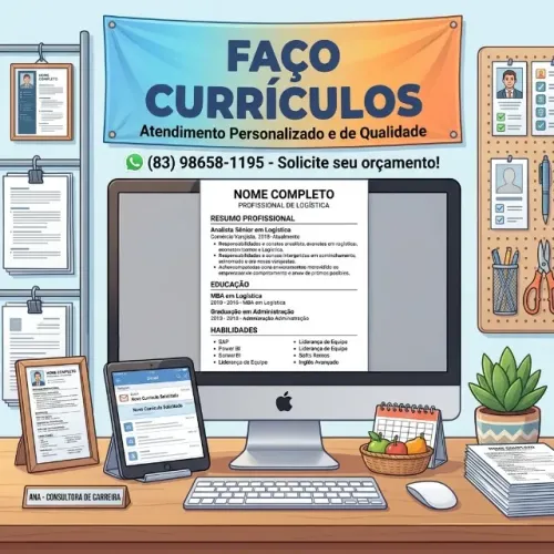 ? PRECISA DE UM CURRÍCULO PROFISSIONAL? EU FAÇO PARA VOCÊ! ?