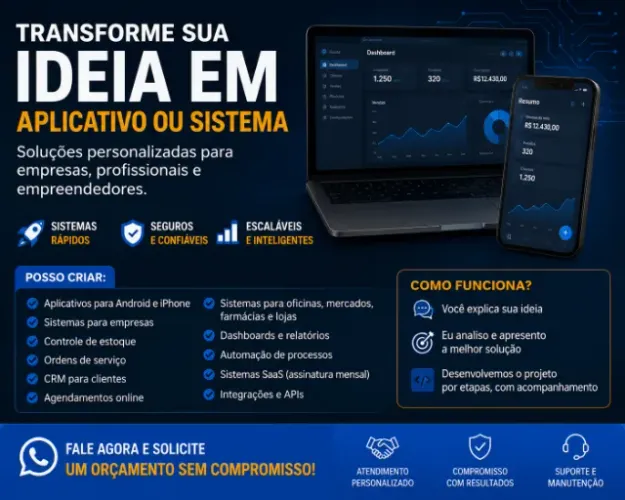 Desenvolvimento de Aplicativos e Sistemas Personalizados