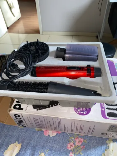 Escova Secadora Philco Spin Ion Brush 4 em 1 - Completa + Acessórios