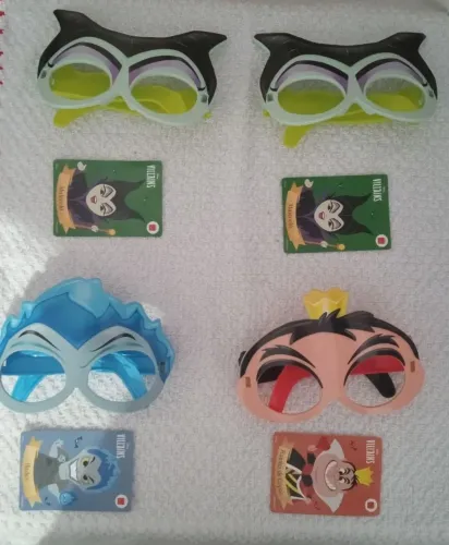 Lote óculos de brinquedo vilões Disney McDonald's