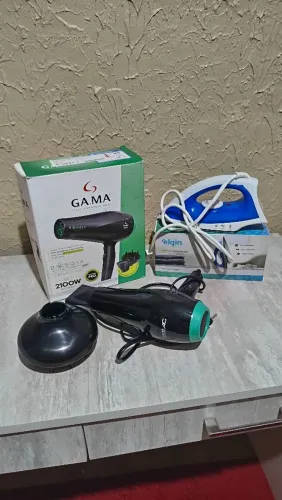 Kit ferro de passar + secador de cabelo