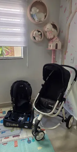 TRAVEL SYSTEM SAFETY 1ST MOBI TRIO - CARRINHO + BEBÊ CONFORTO + BASE PARA CARRO
