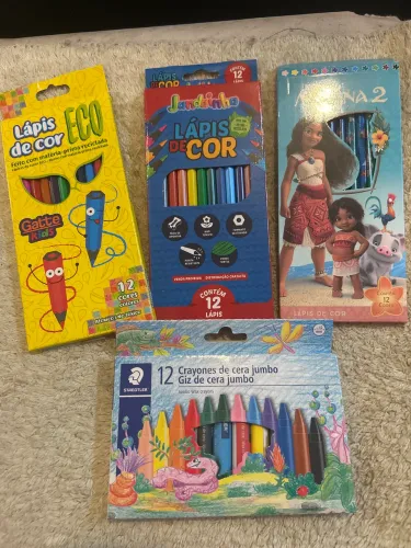 Kit colorir lápis infantil 