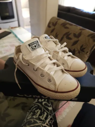 Converse Chuck Taylor All Star Couro Branco 31 