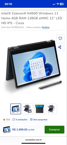Vendo Notebook Positivo