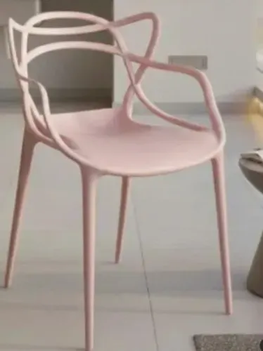 Kit 6 Cadeiras Allegra Moderna Rosa Claro