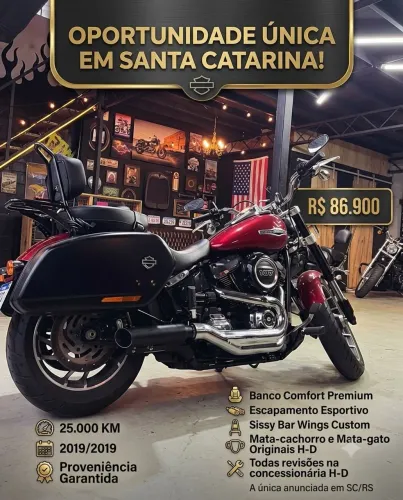 Oportunidade Única em SC/RS: Harley-Davidson Sport Glide 2019 (Pronta para Viagem!)