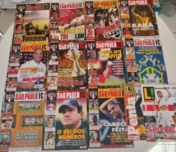 Lote - 11 Revistas Oficiais do São Paulo + 2 Revistas Lance (LER DESCRIÇÃO)