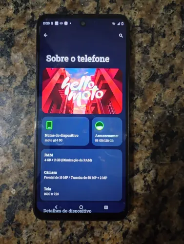 Vende-se um moto g34 semi novo 500 reais