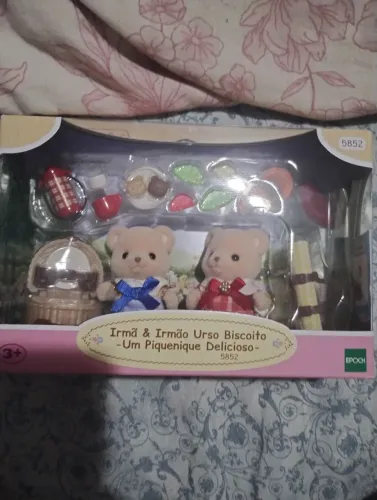 Conjunto irmãos urso biscoito sylvanian families 