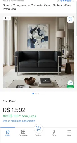 Sofá Para Escritório Le Corbusier