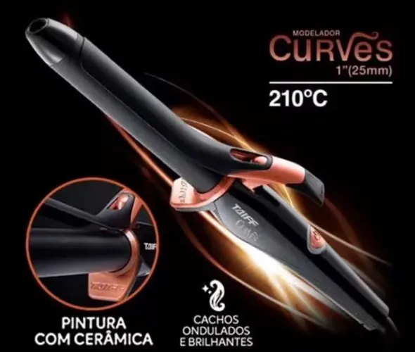 Taiff Modelador Curves 2,5cm 210°C Bivolt Ondas Perfeitas