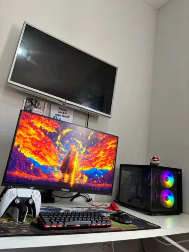 Pc gamer completo novo e garantia - r5 5600GT + monitor 22 + kit completo loja wyll infor