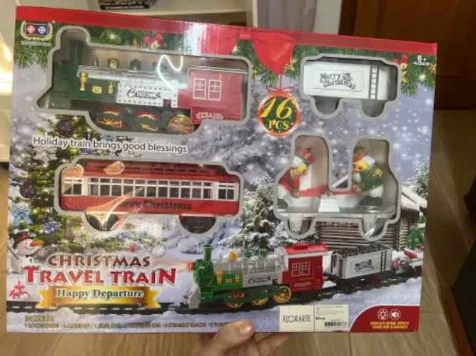 Miniatura Trem de Natal - Travel Train Happy Departure | Kit Completo | 1 conexão quebrada