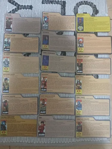 Cards G.I.JOE comandos em ação Hasbro LEIA A DESCRIÇÃO!