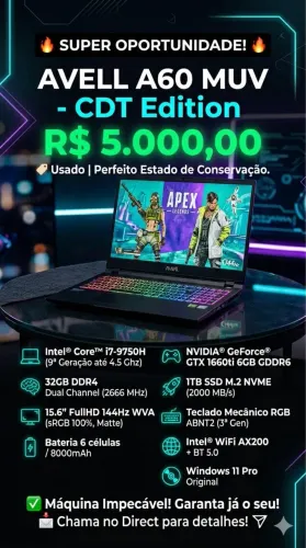 Notebook Gamer Avell