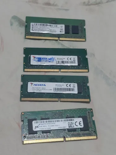 MEMÓRIA NOTEBOOK DDR4 8GB E DDR3 4GB