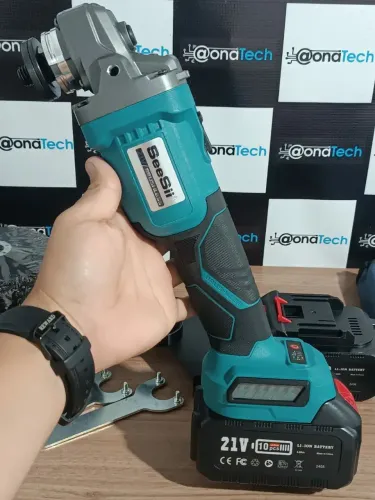 Esmerilhadeira a bateria motor brushless 125mm uso profissional 