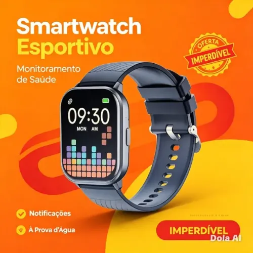 Relógio Digital Feminino Masculino Smartwatch Inteligente Bluetooth, Full Touch a Prova d
