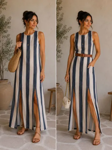 Vestido longo elegante / Tamanho m / novo, nunca usado