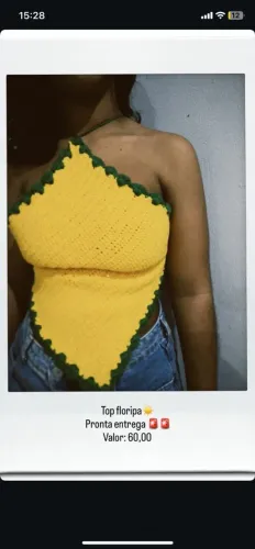 Top feminino de crochê floripa