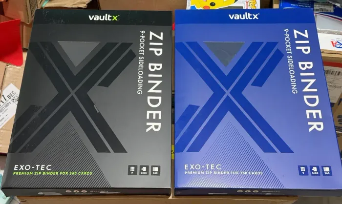 Fichários Zip Binder Vault-X para cartas TCG novos lacrados. Preço por unidade.
