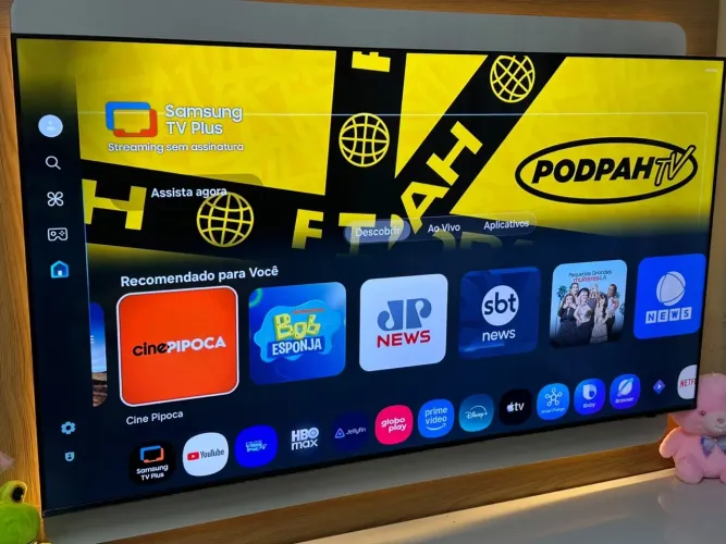 Smart tv 50 4k Samsung com Alexa Xbox sistema tizen tela infinita 