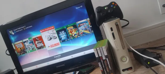 Xbox 90 Gigas Com 5 Jogos de Disco originais Destravado Completo