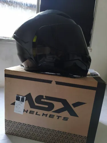 CAPACETE ASX PRETO + VISEIRA EXTRA