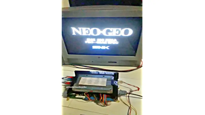 video game  neo geo  consolizado + cartucho 108 jogos + controle Arcade  em bom  estado, 