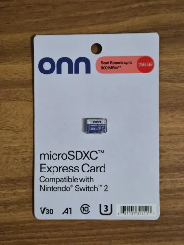 Cartão Micro SD Express Onn 256GB Nintendo Switch 2 - 800MBs - Novo lacrado