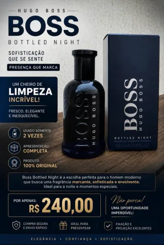 Boss Bottled Night - Usado somente 2 vezes. 100ml - APC!