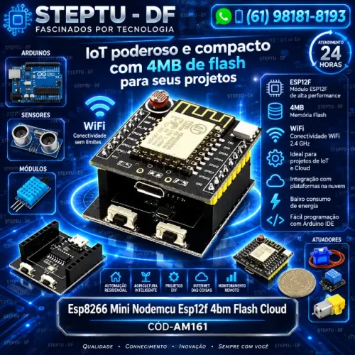 Arduino - Esp8266 Mini Nodemcu Esp12f 4bm Flash Cloud Automação Robotica COD-AM161