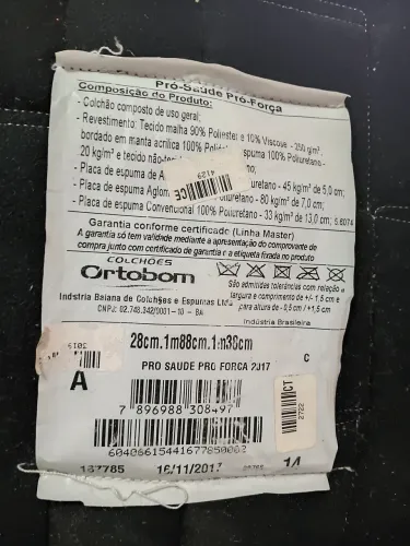 Colchão ortobom/casal