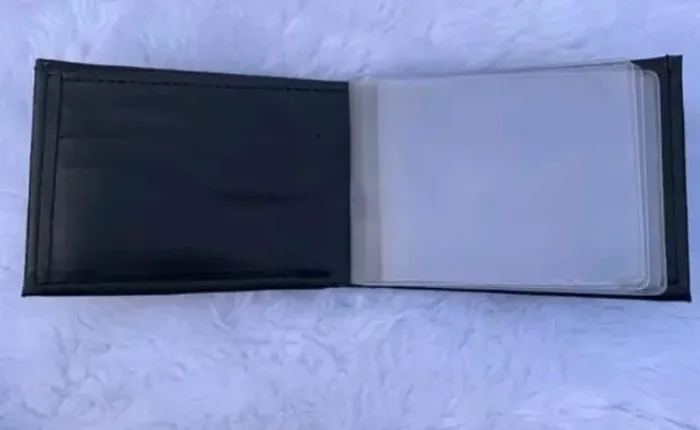 Carteira masculina slim em couro sintético