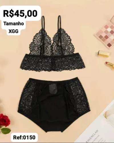 Conjunto lingerie lindos e maravilhoso no preço incrível tamanho GG / XGG