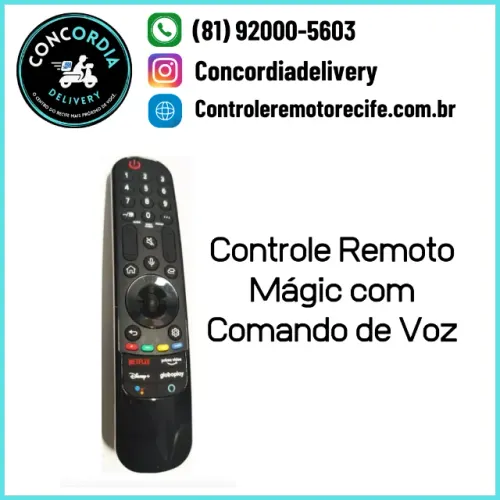 controle remoto tv lg com comando de voz e função magic ( mouse ) novo