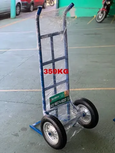 Carrinho carga reforcado 350kg - pneu rolamentado
