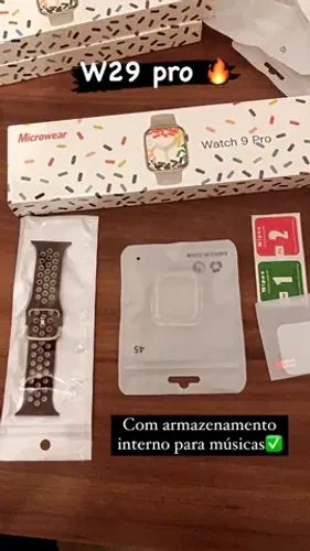 - Promoção: smartwatch lançamento (w29 pro)