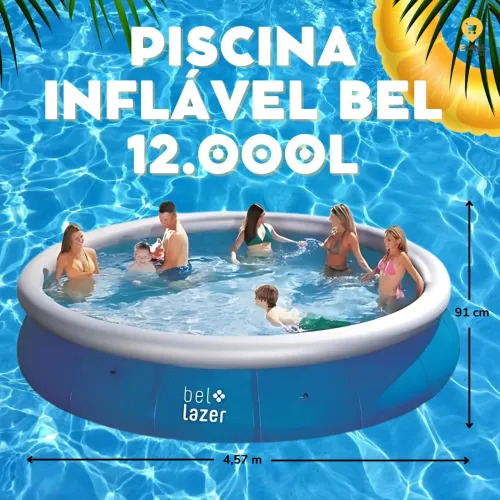 Piscina inflável 12.000L
