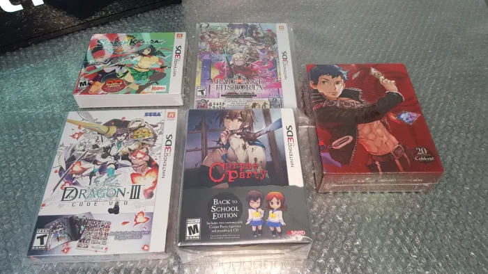 Games 3DS Lacrados Senran Kagura Radiant Historia Corpse Party Culdcept 7th Dragon