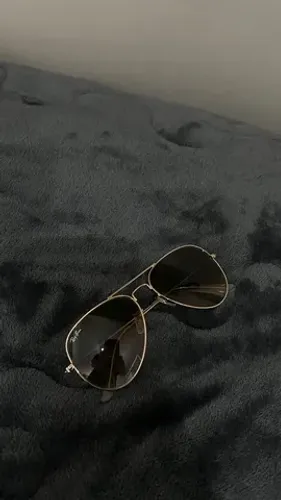 Óculos de sol feminino aviador dourado lente marrom sem case