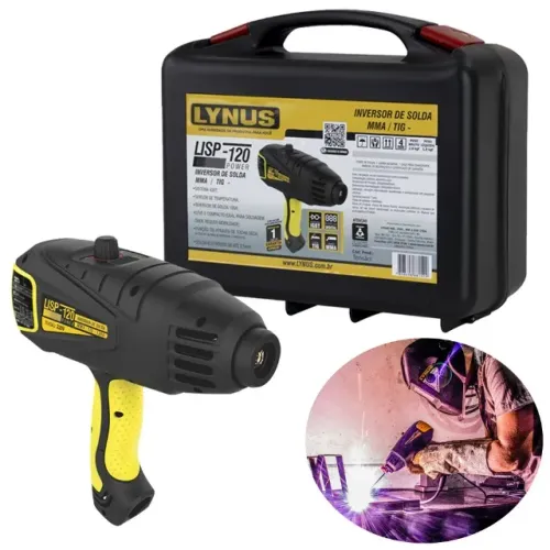 INVERSORA DE SOLDA MMA PISTOLA 120 AMPERES 220V LISP-120 LYNUS