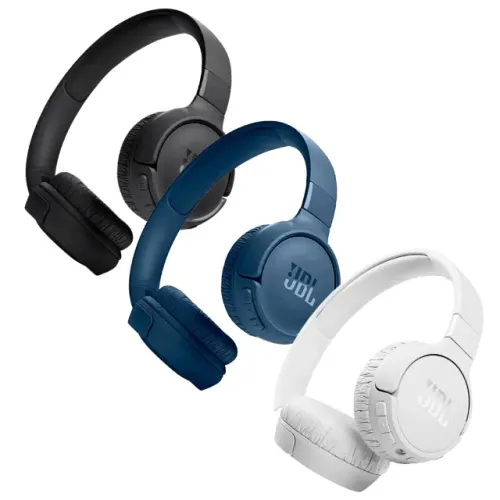 JBL - Fone De Ouvido Bluetooth Tune 520 JBL  Preto, Azul e Branco
